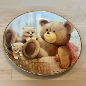Limited Edition “A Stuffed Friend” Cat Plate by Ruane Manning | The Danbury Mint